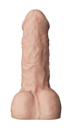 Телесный фаллоудлинитель с мошонкой Cock Next - 17 см.